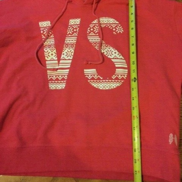 hoodie pull over snowflake red fair isle - Picture 7 of 10